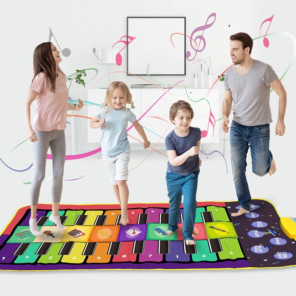 4 Types Big Size Multifunction Musical Instrument Mat Toys for Baby Kids Funny Electronic Piano Keyboard Touch Play Carpet Gifts