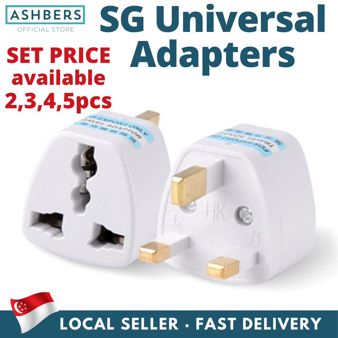 Singapore Adapter, Universal power adapter plug, British standard adapters, Electrical AC Wall Plug Adapter, Maldives Malaysia Hong Kong UK adapter, Converter Travel Charger Adaptor for Singapore, 1 Y
