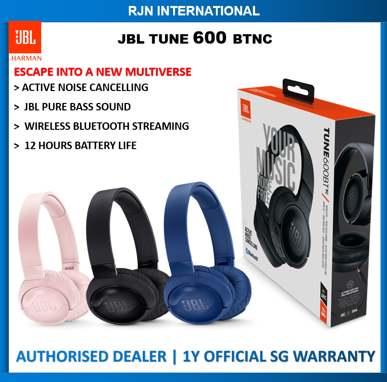JBL TUNE 600BTNC Noise-Cancelling Wireless Bluetooth Headphone with Microphone