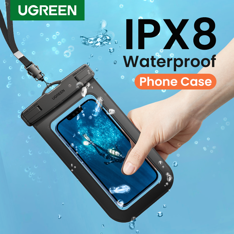 UGREEN 6.7 inch Waterproof Phone Case Support Touch ID Universal Durable Underwater Dry Bag for Smartphone iPhone 14 13 Pro Max iPhone 14 Plus iPhone 11 12 Pro Max,Xiaomi Redmi Note 7,OPPO Realme 5 ,V