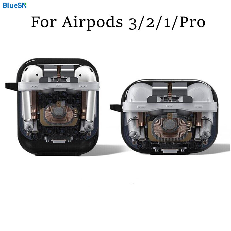 BLUESN Soft Silicone TPU Case for Airpods 3 2 1 Pro Funny Mechanical Structure Case Protective Earphone Cover for Airpods Pro