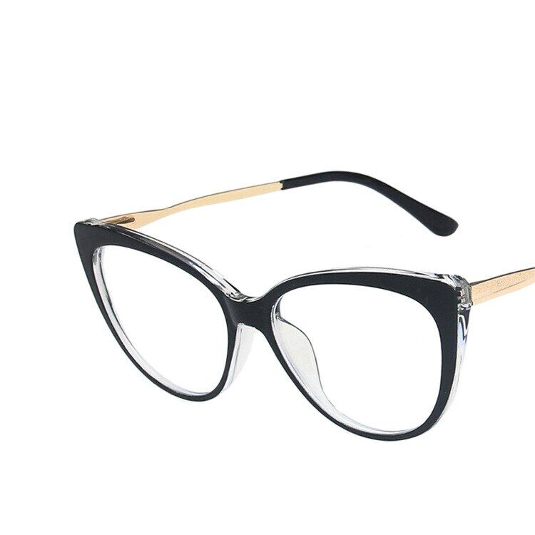 cabecade TR90 Anti Blue Light Blocking Cat Eye Glasses Frame Women Luxury Designer Retro Eyeglasses for Ladies Optical Frame