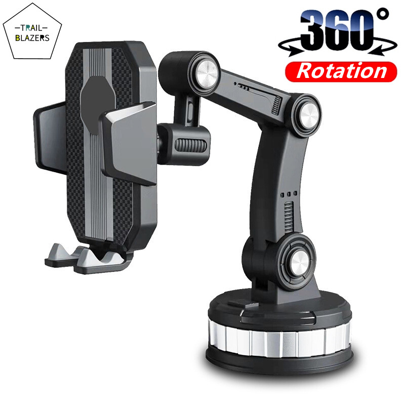 360 Rotatable Cellphone Car Phone Holder Bracket with Lock Sucker Stand Cradle Holders Cell Mobile Mount Telephone Holder