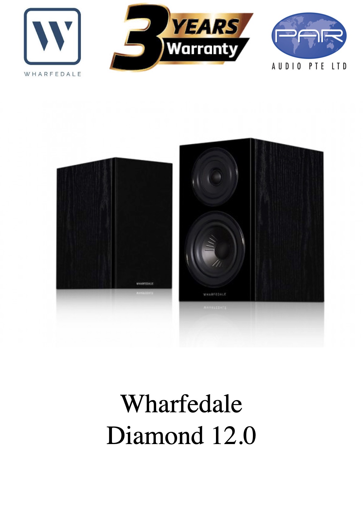 WHARFEDALE DIAMOND 12.0 (BLACK), 3 YEARS WARRANTY