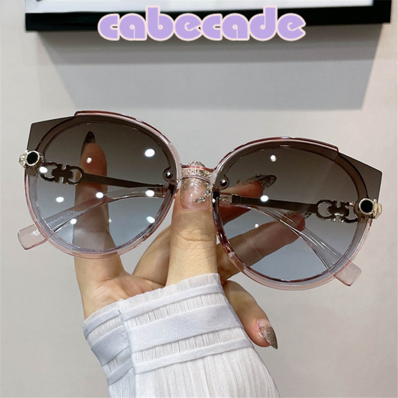 cabecade Women Round Sunglasses 2021 Luxury Brand Designer y2k Sun Glasses Men Vintage Eyelasses Black Shades UV400 Female
