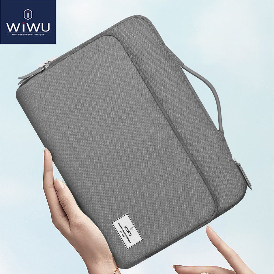 WiWU Ora Laptop Sleeve for MacBook Air 13.6 M2 2022 Shockproof Waterproof Laptop Bag Case for MacBook Pro 13 M1 M2 Multi-pockets Laptop Bag for Macbook Pro Air 16 inch