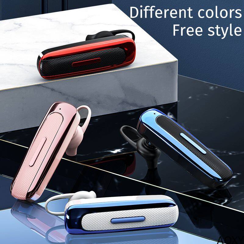 Orio E1 Wireless Earphones Bluetooth Earpiece 20 Hours Playing Time Single-Ear Headset Handsfree Business Bluetooth Headphone Wireless Earphone Stereo Ear Hook Headset for Driving Traveling Working【AO