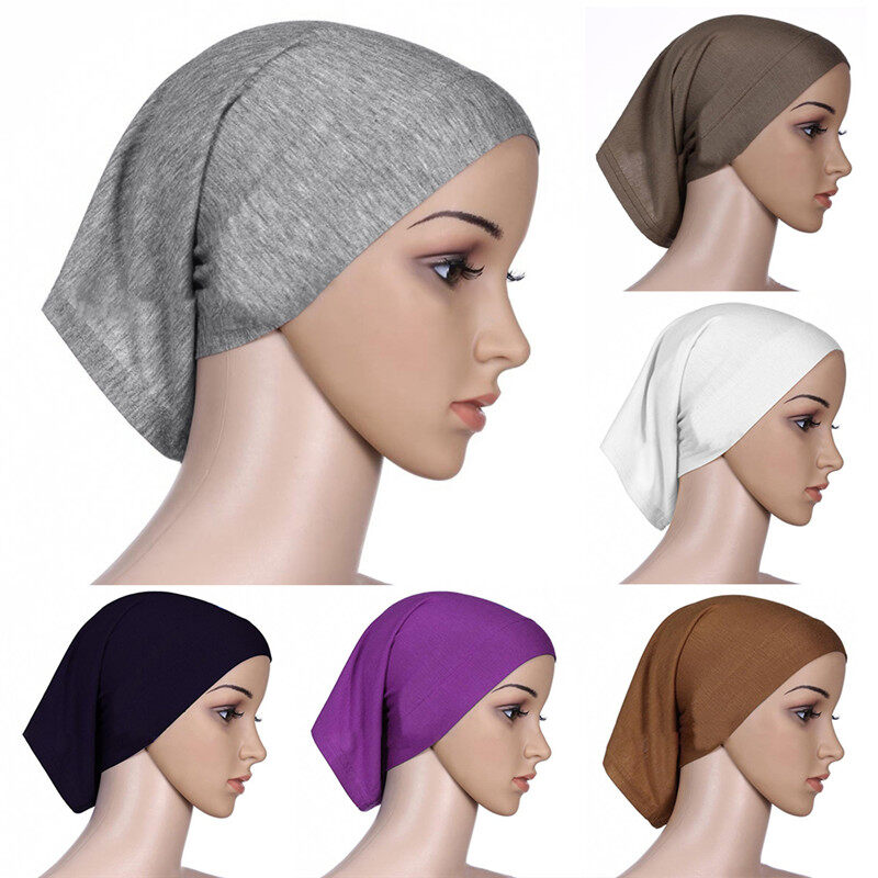 Muslim Cap Cotton Cover Headwrap Under Scarf Fashion Islamic Head Scarf Women Headscarf Inner Hijab Caps Islamic Underscarf Ninja Scarf