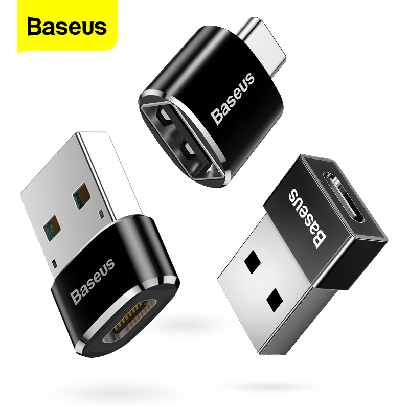 Baseus USB A to Type C Adapter Micro USB C OTG Converter USB A Male to Type C Female Adapter for Notebook Laptop Macbook U Disk Date Transmission