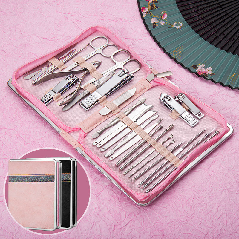 7/10/15Pcs Manicure Set Nail Clippers Pedicure Kit,Professional Stainless Steel Nail Clippers Grooming Kit Nail Care Tools with Luxurious Travel Case for Women & Men