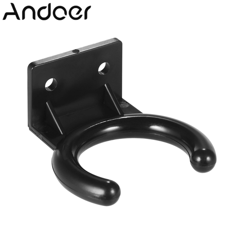 Wireless Microphone Hanger Mic Wall Mount Holder Hook Clamp Plastic Material Black