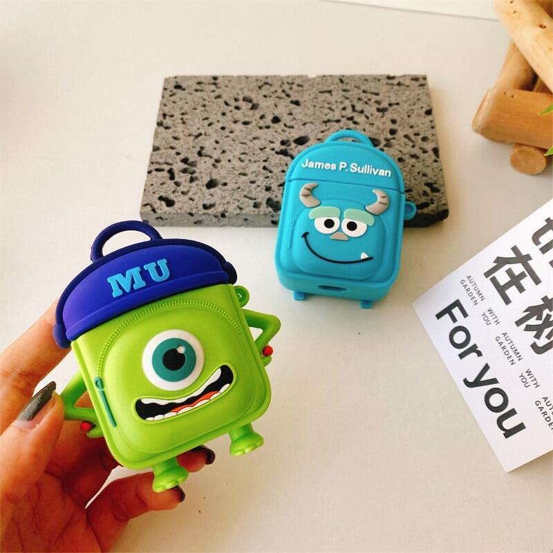 Suitable for Apple Airpods 1 2 Pro Bluetooth Headset Protective Cover Cute Dinosaur Backpack Protective Case Suitable for AirPods Pro Soft Silicone Headset Protective Cove