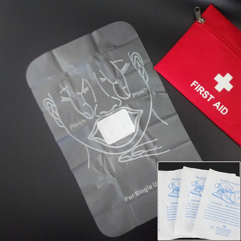 Abulaia Veli Shy 10Pcs Cpr Facial Shields Disposable Cpr Face Mask Barrier First Aid Tool