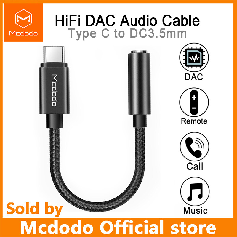 Mcdodo USB Type C to 3.5mm Headphone Jack OTG Adapter HIFI DAC Audio Aux Cable For iPad Pro Macbook Samsung S10 Note 10 9 Huawei