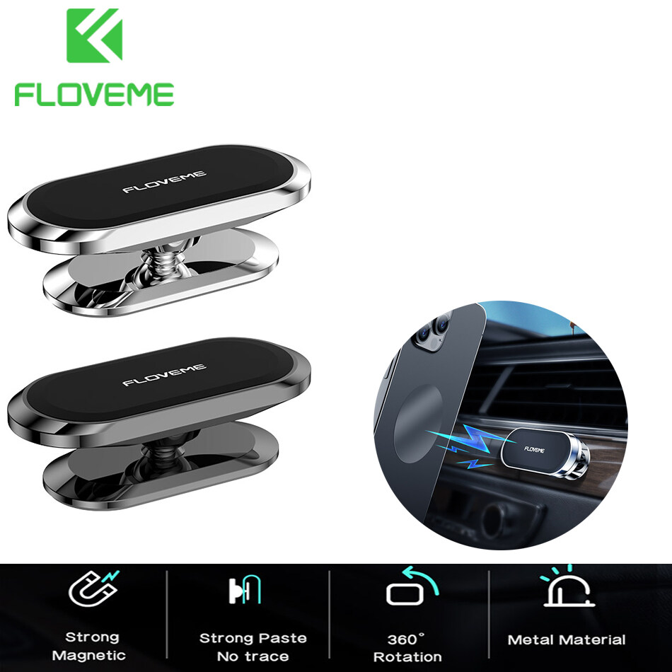 FLOVEME Magnetic Car Phone Holder 360 Degree Rotate Metal Magnet GPS Car Mount for IPhone 12 Samsung S21 Huawei Xiaomi Oppo Vivo,Nokia Android Phone Etc Smartphone