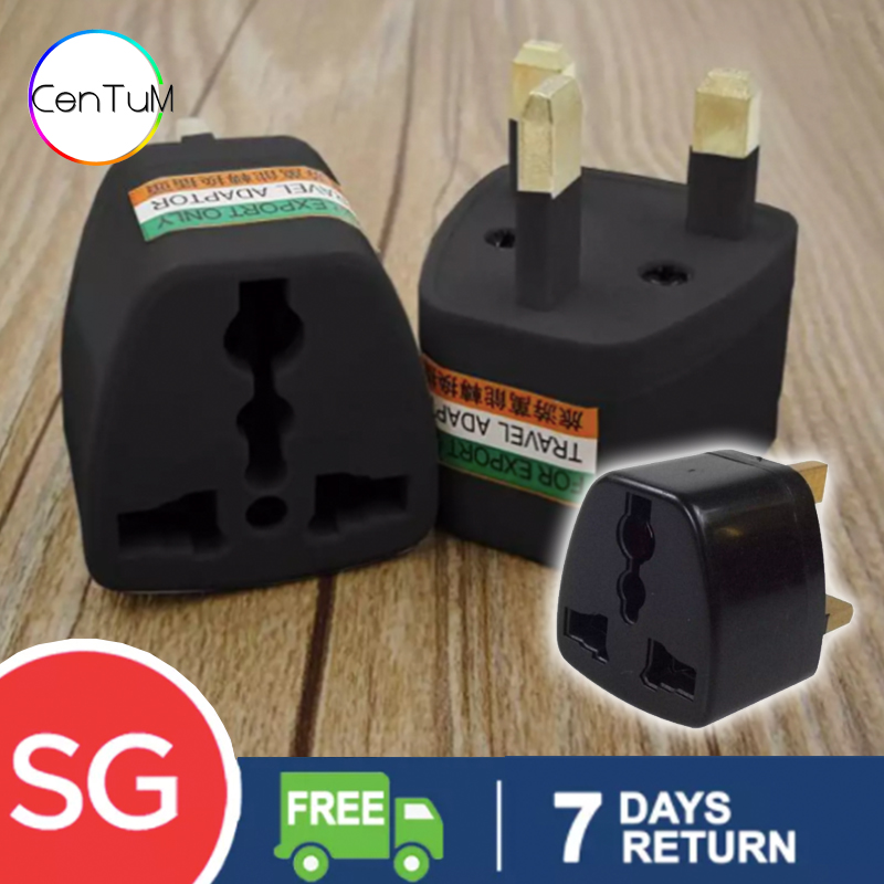 Universal Copper Electrical AC Wall Plug Adapter, Type G Power Converter Travel Charger Adaptor for Singapore UK USA China Malaysia Australia To UK [Delivery Within 3 Days]