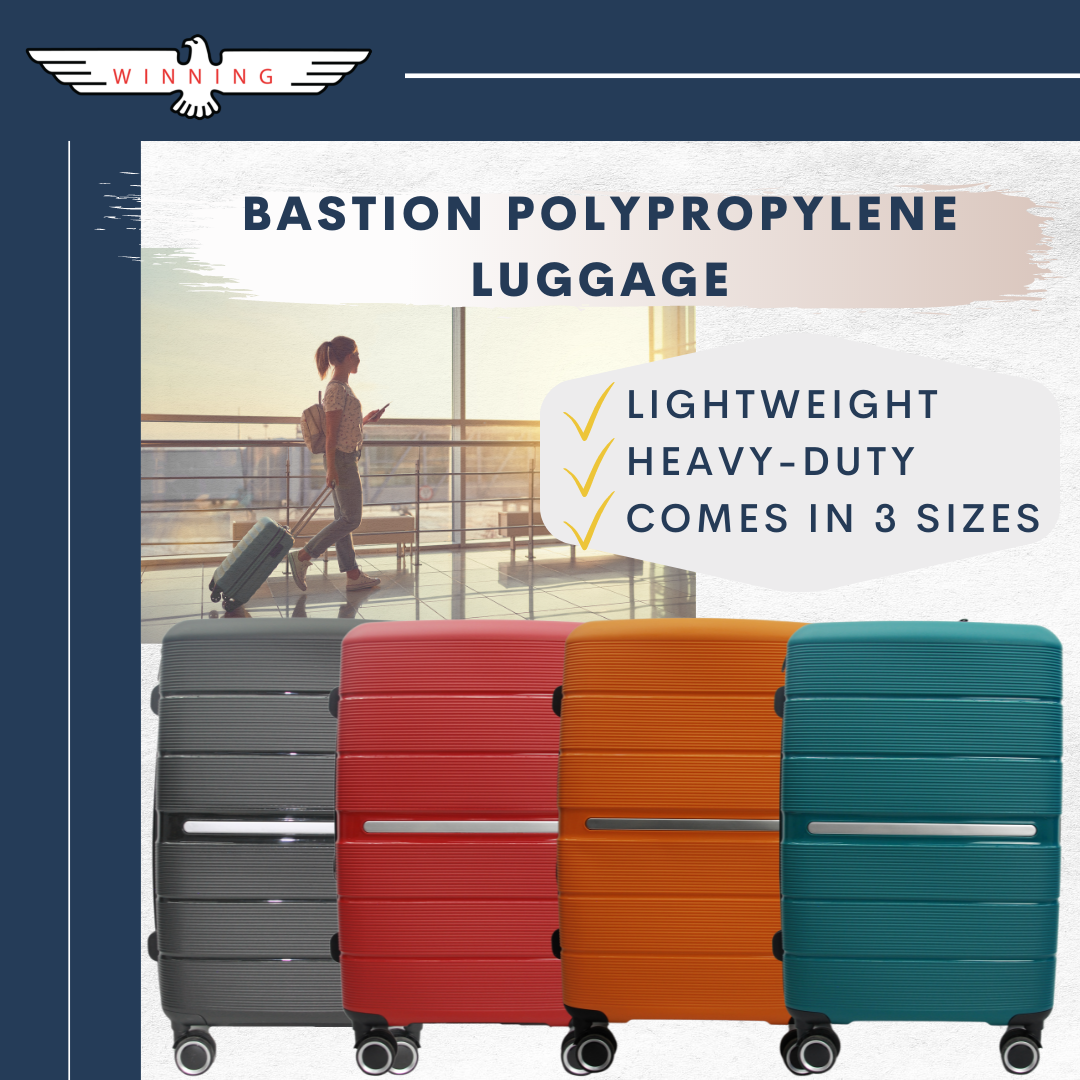 Bastion Polypropylene Suitcase Rolling Luggage w/ Expandable Compartment (#8029) ★WINNING★