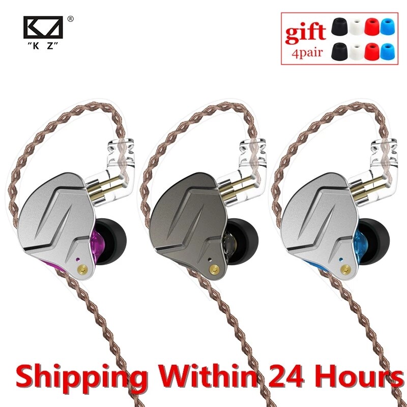 KZ ZSN PRO 1BA+1DD Hybrid technology HIFI Metal In Ear Earphones Bass Earbud Sport Noise Cancelling Headset ZSN AS10 ZS10 ZST T2