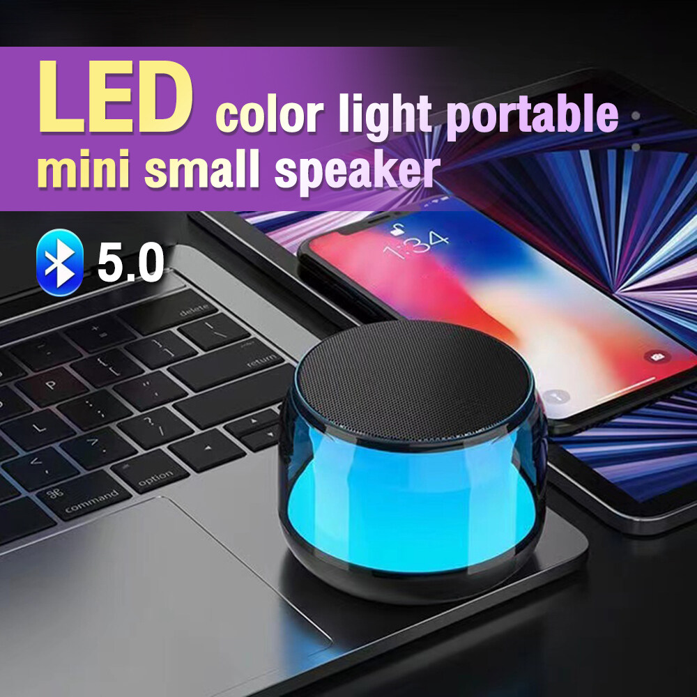 Gaqqee 2023 New LED Light Bluetooth Speaker Mini Portable Wireless Speakers Bass Diaphragm HIFI Sound Handheld 8H Playtime Built in Mic for Hiking Biking Outdoor Gift
