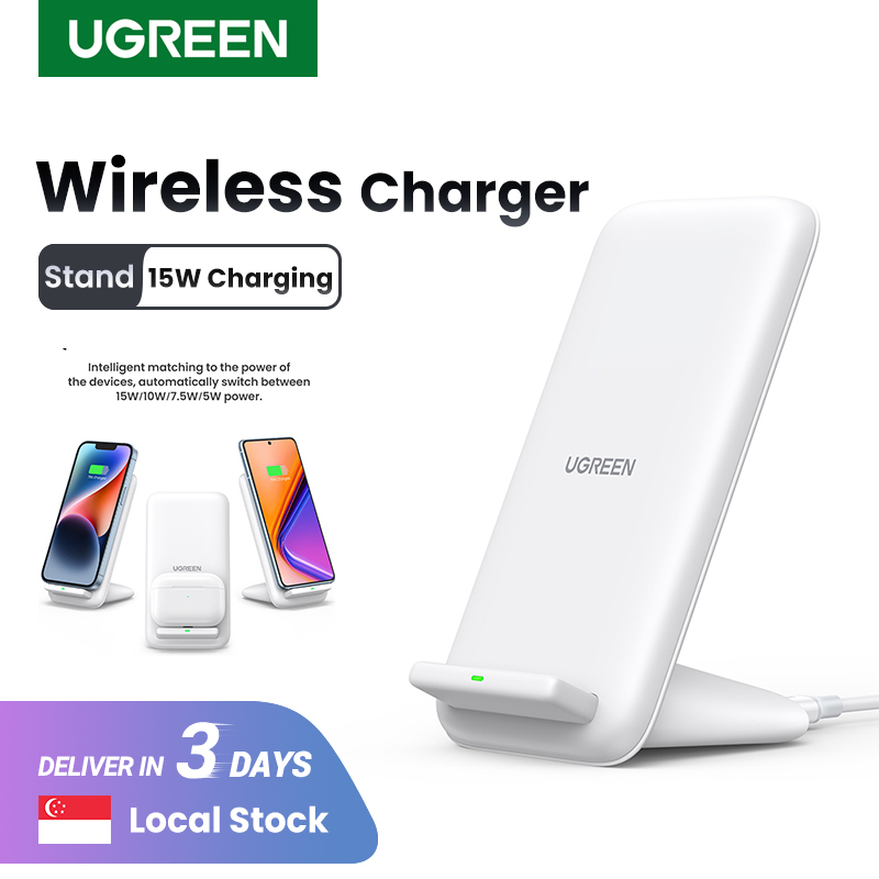 UGREEN Qi 15W Wireless Charger Phone Holder Fast Charger for iPhone14 Pro Max/13/12/11 Xiaomi Wireless Headphones