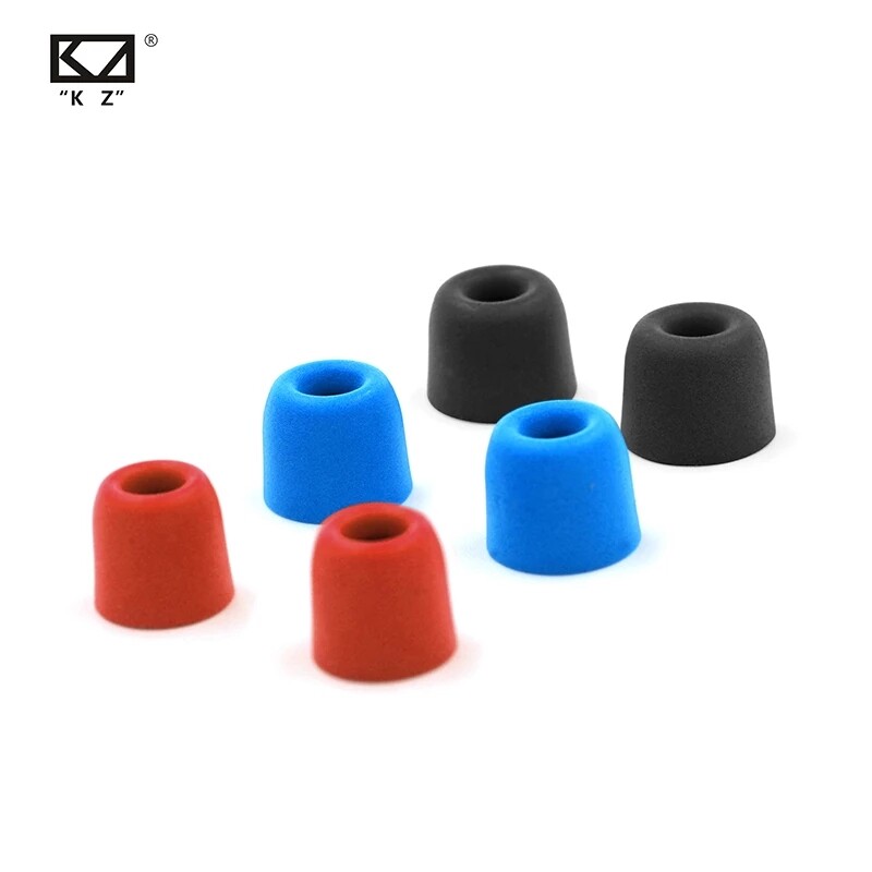 KZ 3Pair(6pcs) Noise Isolating Comfortble Memory Foam Ear Tips Ear Pads Earbuds For In Earphone For ZSX EDX ASX DQ6