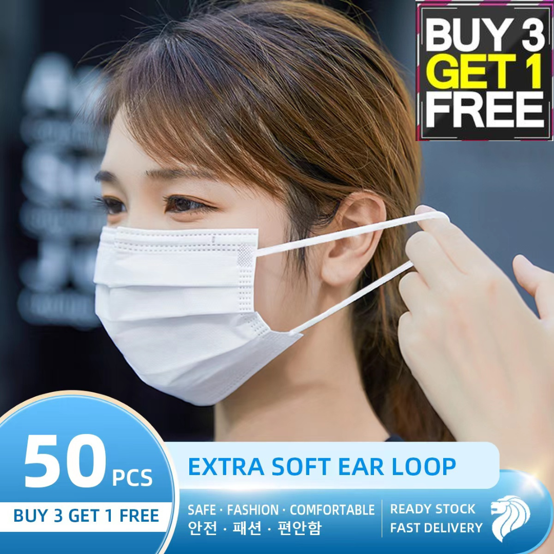 [Ready Stock] 50pcs 3PLY disposable Medical mask & face mask for Adult