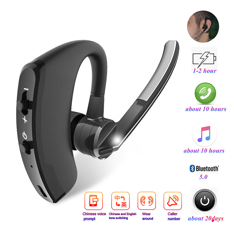 【Ready Stock】Vitog 2021 New Wireless Bluetooth Earphone with Mic,V8 Stereo Wireless Headset for Meeting/Calling/Driving,Handsfree Noise Reduction Business Bluetooth Headset for Xiaomi iPhone Huawei Vi
