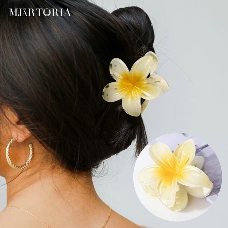MJartoria 2022 New Flower Large Hair Claw Hairpin Clips Hair Styling Tools Women Girls Hair Accessories