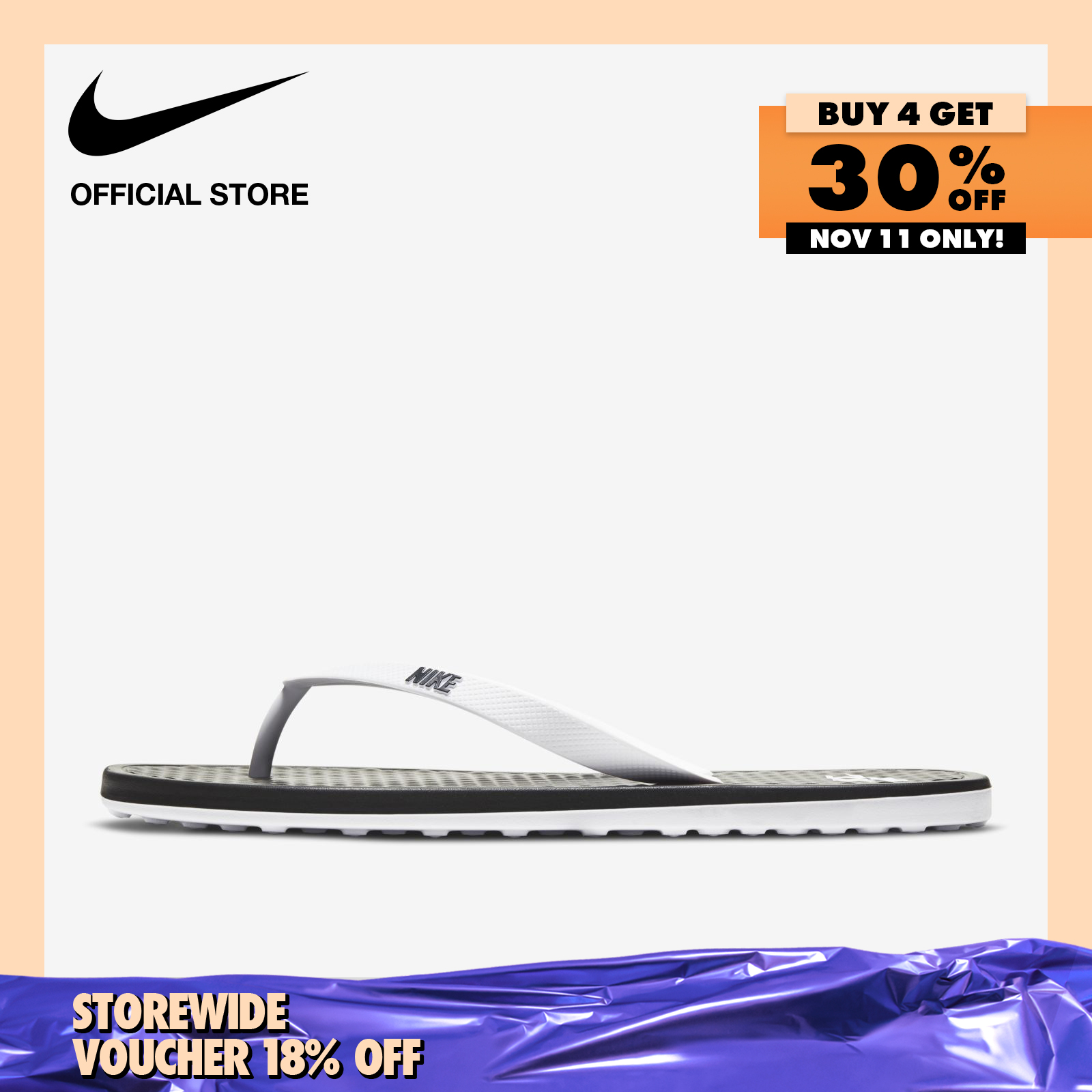 Nike Men's On Deck Flip Flop - Black