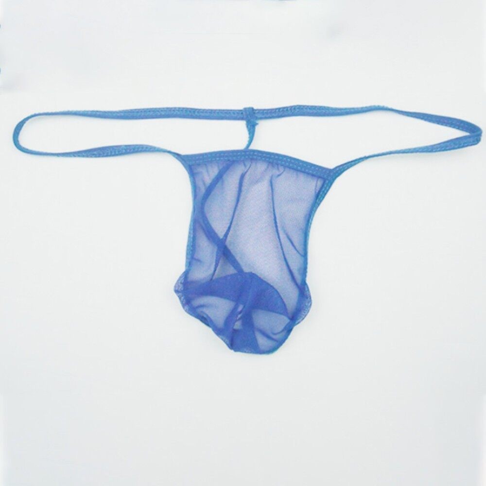 【Shipping In 24 Hours】Men Liquid Stretch Micro Thong Underwear See-through Mesh Mini Cut G Strings