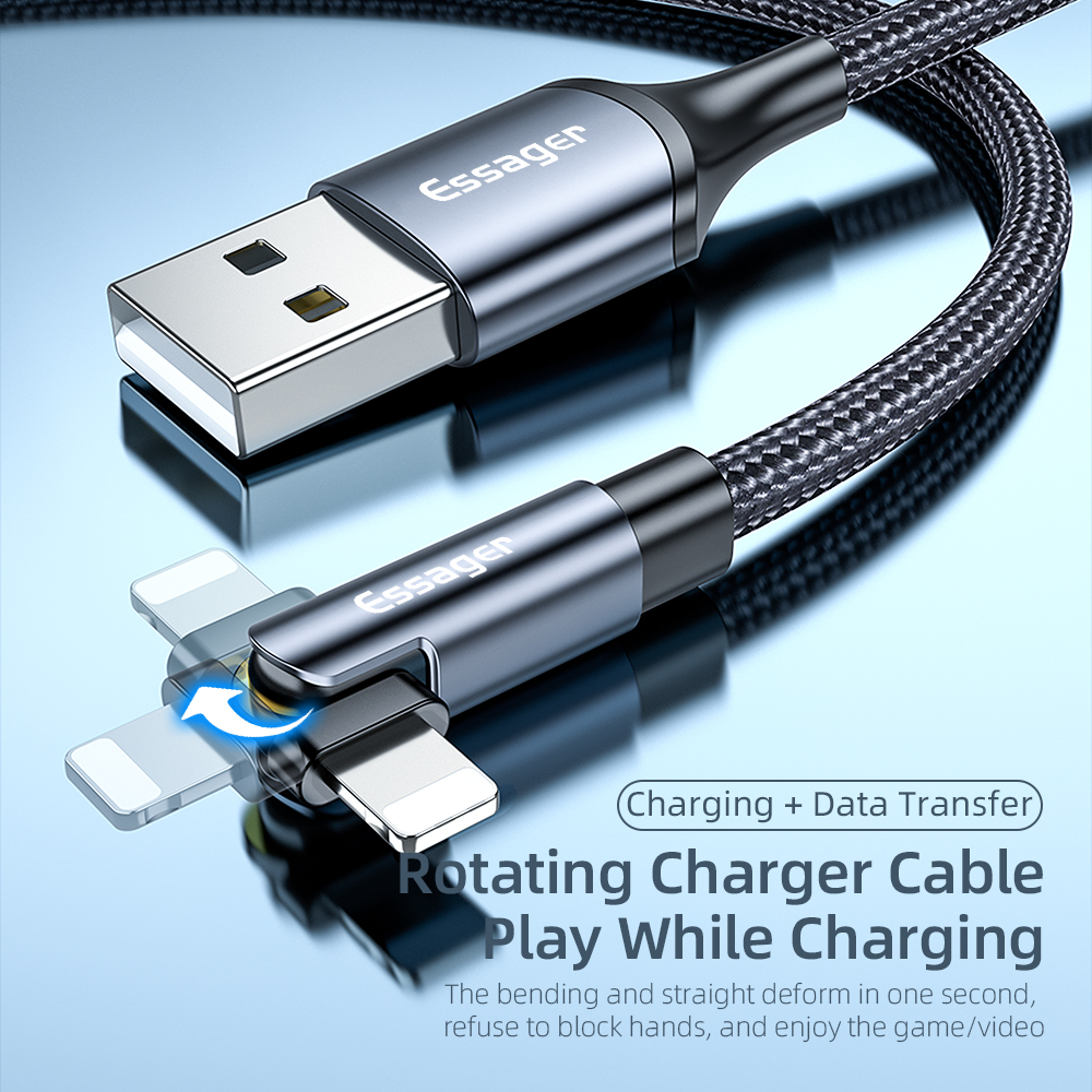 Essager mobile charger cable Lightning Cable For Phone X XS Max XR Charging Wire Fast Data Sync USB Charger For Phone 12 11 7 8 6 6s Plus USB Charging Cord long 1m 2m
