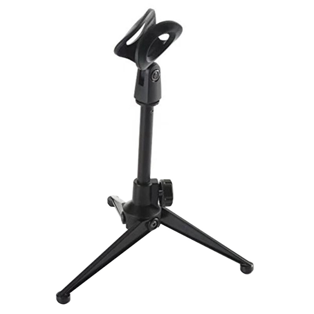 Adjustable Foldable Desktop Microphone Tripod Stand Holder with Mic Clip