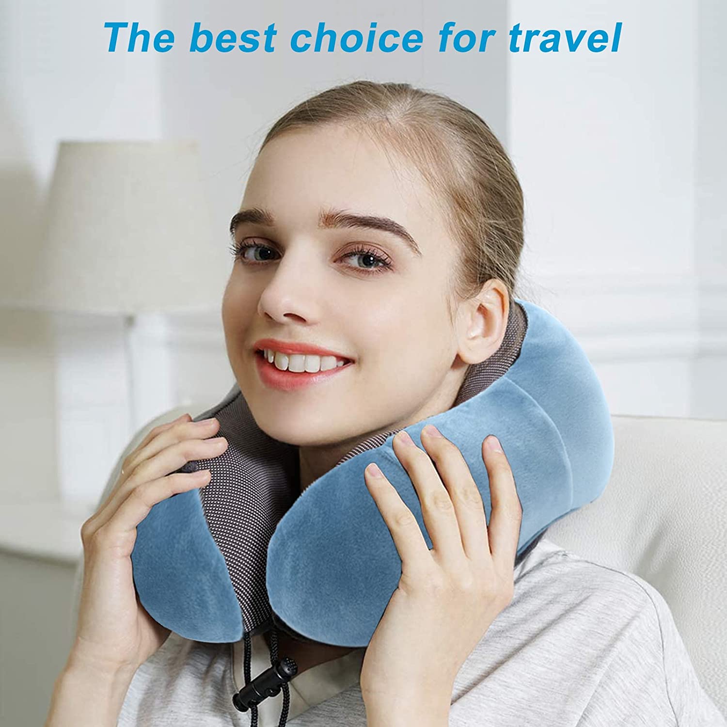 4 in 1 100% Memory Foam U-Shape Neck Pillow For Airplane Travel Pillow Car Office Includes Sleep mask earplugs Storage Bag Korea Japan