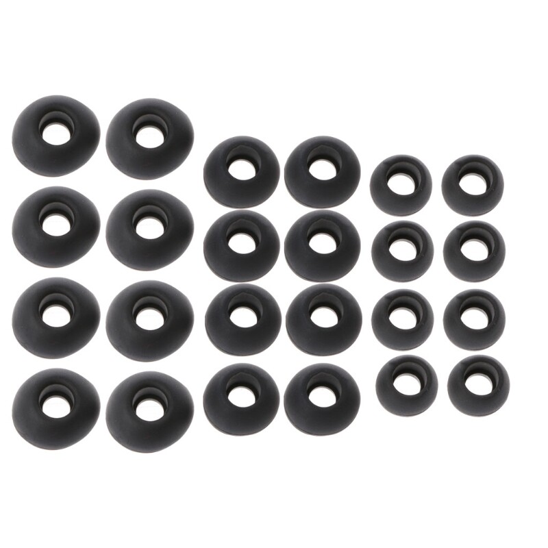 24 Pieces Silicone Ear Buds Gels Eartips Silicone Earpads Replacement Ear Bud Tips S/for M/L Corded Headset for Earpads