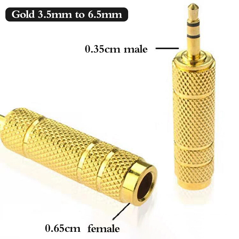 Electronics 6.5mm Male Plug to 3.5mm Female Connector Headphone Amplifier Audio Adapter Microphone Converter