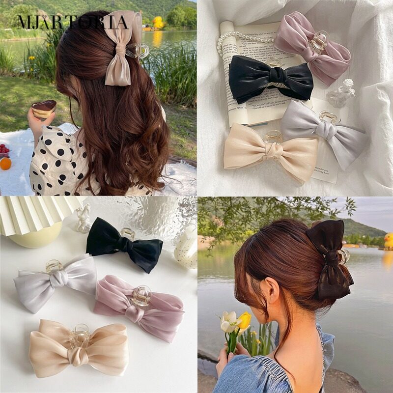 MJartoria Women Girls Bowknot Clip Ornament Hair Clips Barrettes Hairpins Hair Accessories