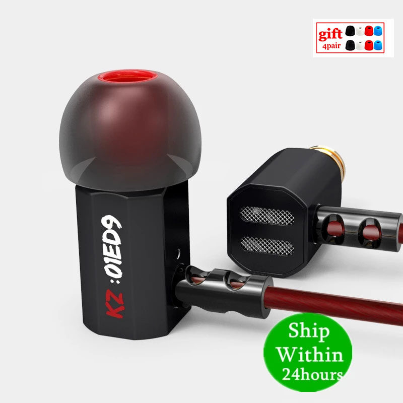 KZ ED9 ear heavy bass music mobile phone headset fever HIFI zinc alloy metal earphones EDR1/ED2/ZS3