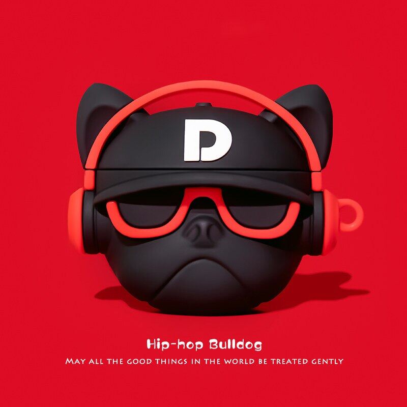 Music Bulldog Case for Apple AirPods Pro 2 1 Cool Rock Dog Soft Silicone Wireless Bluetooth Earphone Case for Airpods 3 2021