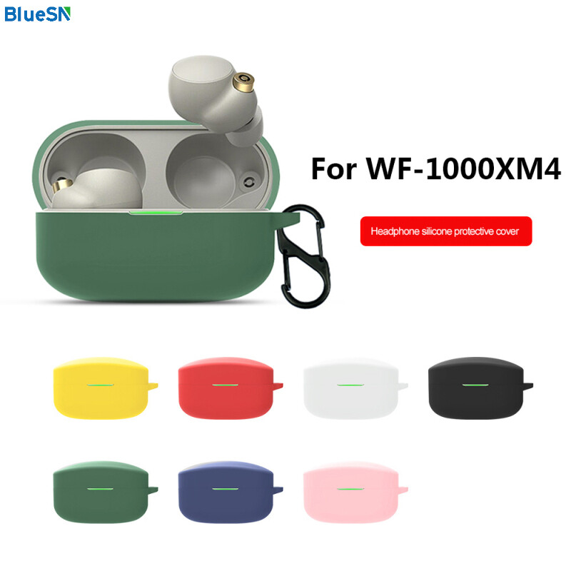 (Only Case) BLUESN Soft Silicone Case For Sony WF-1000XM4 Protective Cover Charging Box Shell For WF 1000XM4 Wireless Headphones Protector Shell