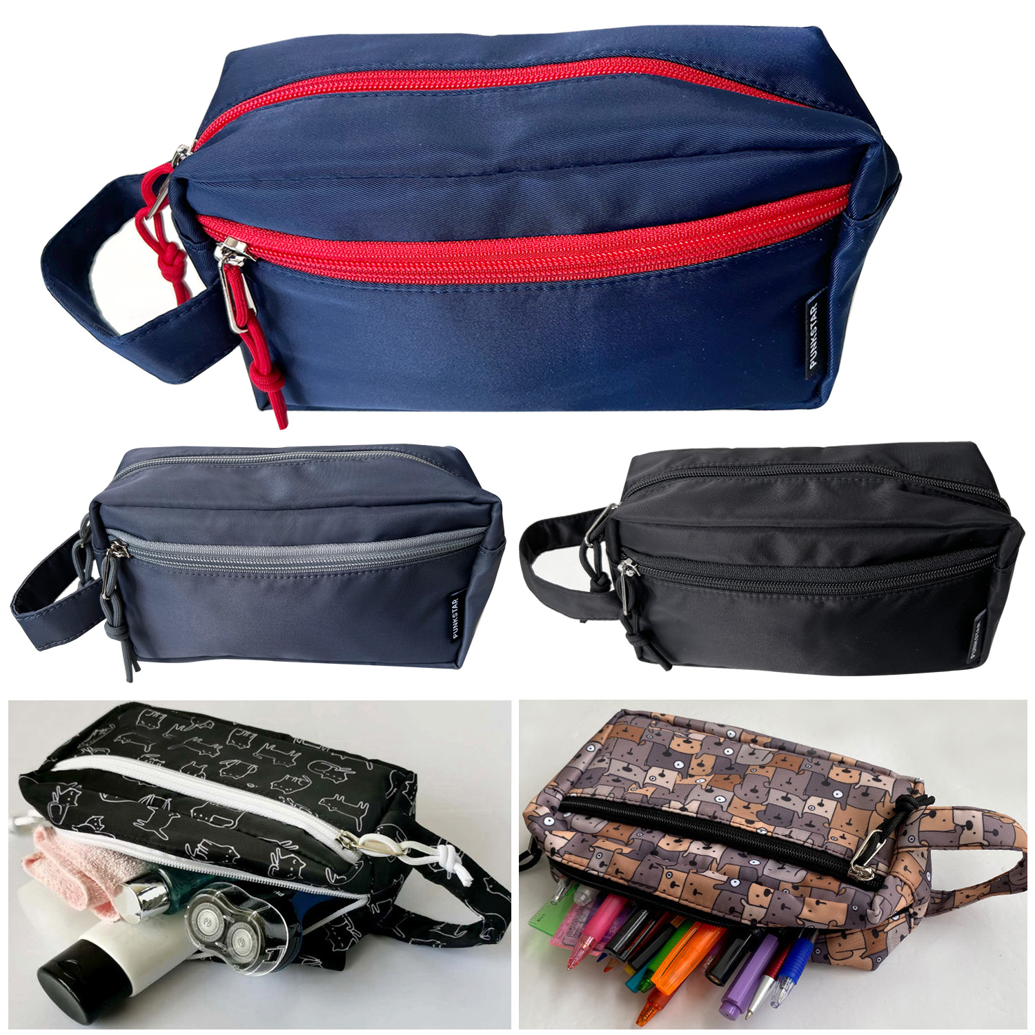 PUNKSTAR Pencil Case Large Capacity Pencil Bag Makeup Pen Cosmetic Pouch Cable Storage Durable Students Stationery Organizer School  Supplies Office for Women Men Boy Girl Kids Adults