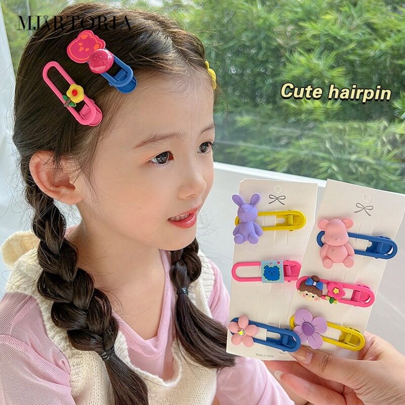 MJartoria Cartoon Girls Side Bangs Clip Set Women Ornament Hair Clips Barrettes Hairpins Hair Accessories