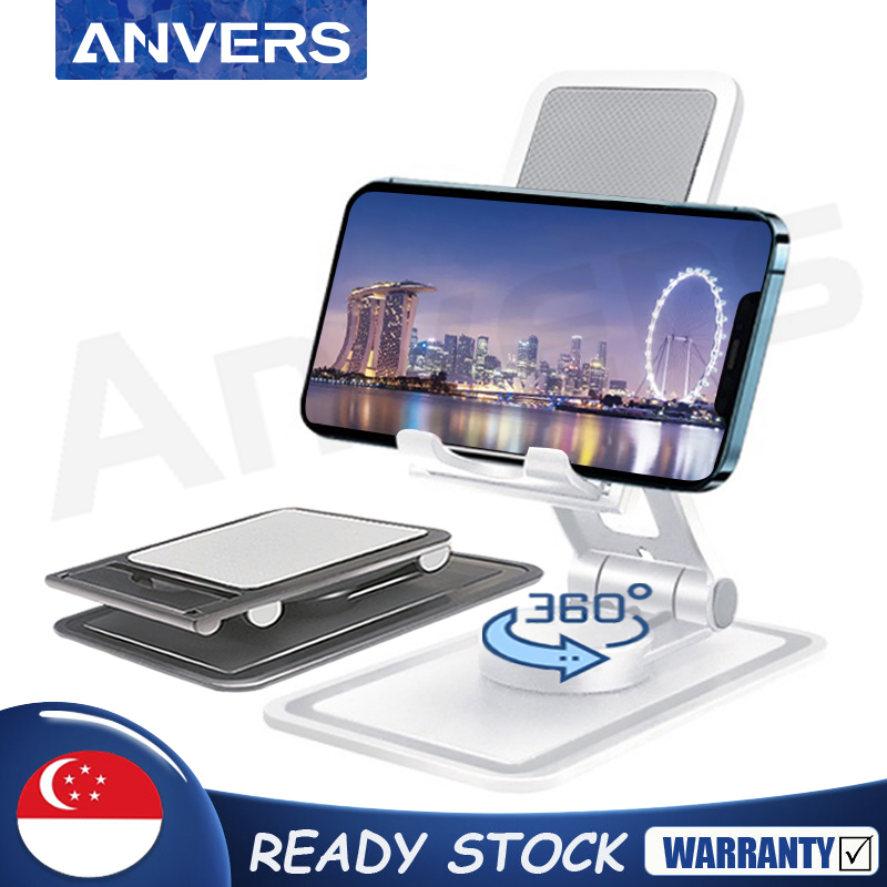 ANVERS Phone Stand / Tablet Stand (Rotating & Adjustable & Portable) - Universal