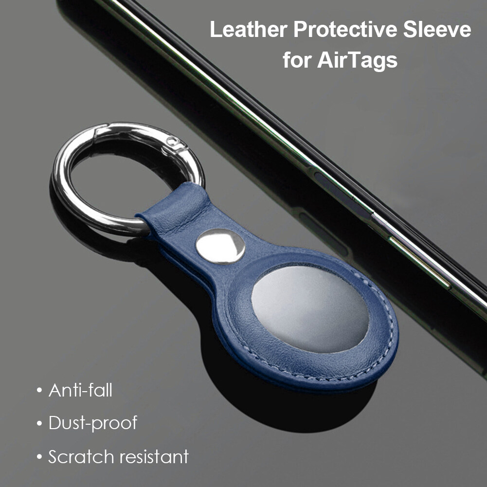 PU Leather Protective Case for Airtags Locator Tracker Keychain Cover