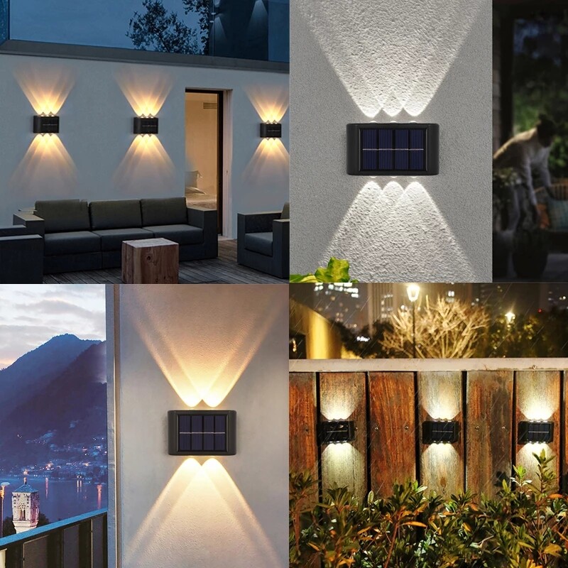 Solar LED Wall Light Outdoor Waterproof Balcony Garden Wall Light Street Landscape Garden Decorative Light Solar LED Wall Light