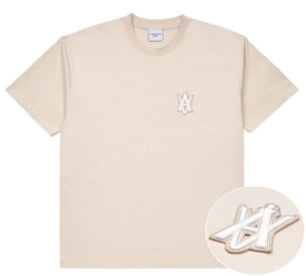 [acme de la vie] 100％ Authentic A LOGO  EMBLEM PATCH SHORT SLEEVE T-SHIRT ADLV