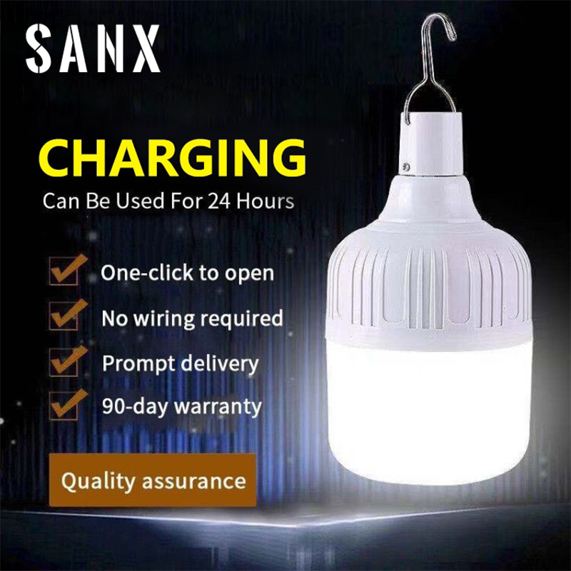 SANX 500W LED Light Bulb USB Rechargeable LED Night Market Light Dimmable Emergency Lights Waterproof Lantern