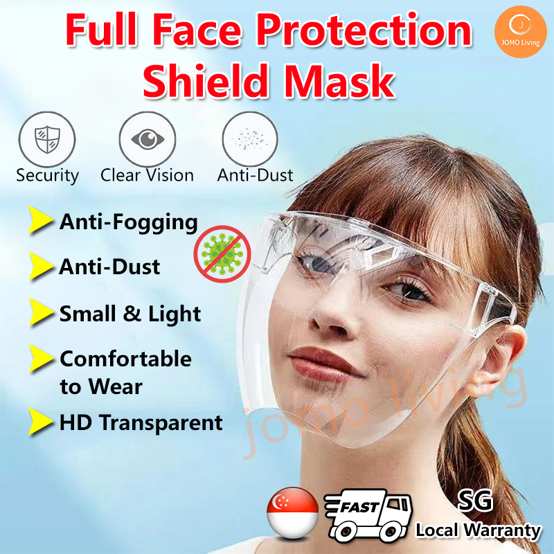 [Ready Stocks] Adult Kids Full Face Shield Acrylic Protective Transparent Cap Face Mask PET Isolation Mask