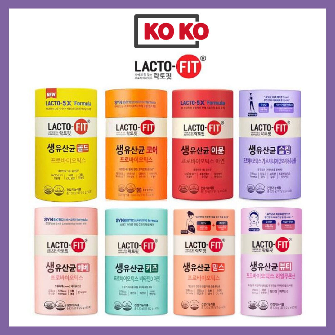 [Chong Kun Dang] [Korean Best Seller] Lacto Fit Probiotics 8 Types / Lacto Fit Gold, Core, Slim, Beauty, Baby, Kids, Moms / Korean Probiotics / Slimming / Health Supplement