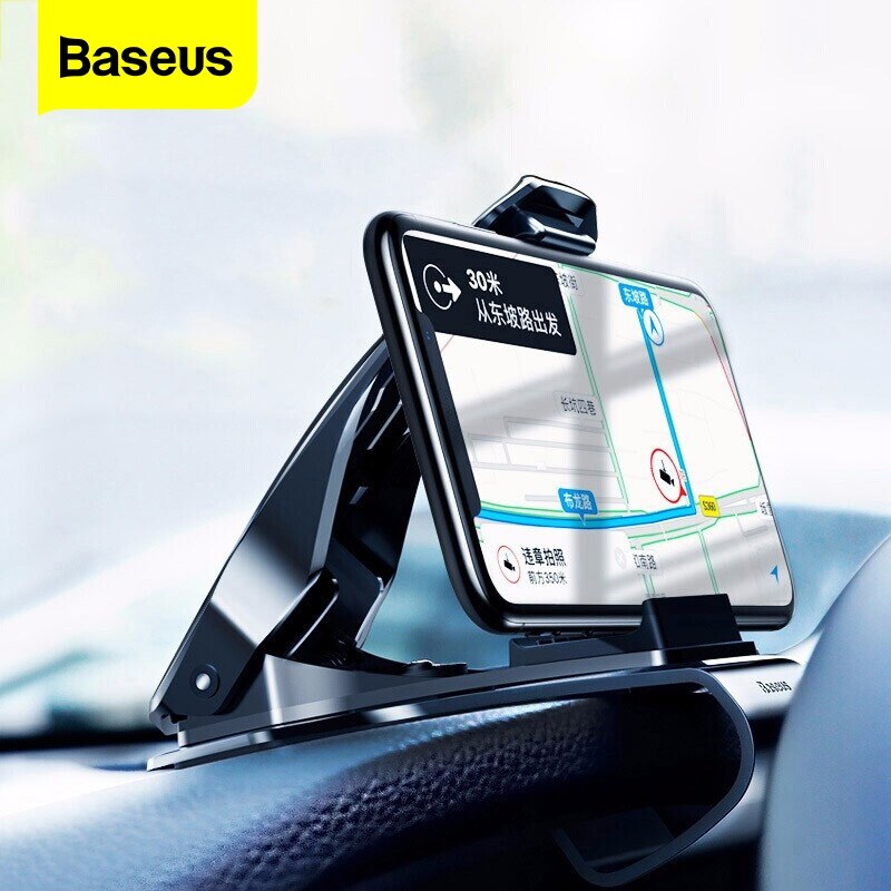 Baseus Dashboard Car Phone Holder 360 Degree GPS Navigation Universal Phone Holder Stand in Car for iPhone Xiaomi Samsung Huawei Phone Clip Mount Bracket