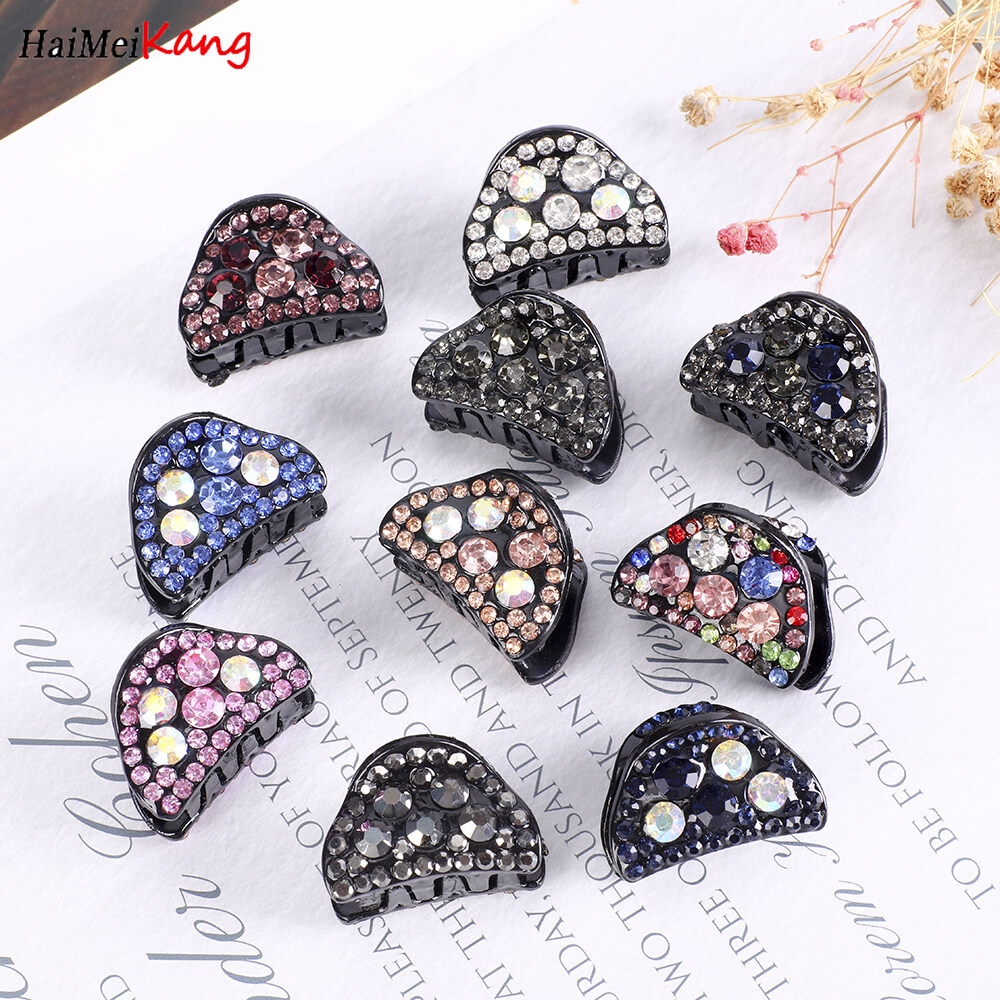 1pc Korean Fashion Small Hair Clip Simple Small Fresh Retro Rhinestone Hairpin Hair Accessories
